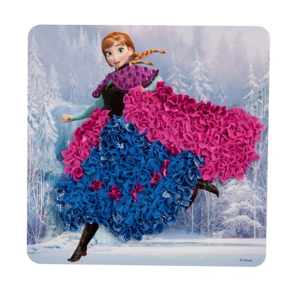 Set créatif La Reine de Neiges (Frozen) : Cadre en tissu numéroté Anna - Sycomore-ORB11545