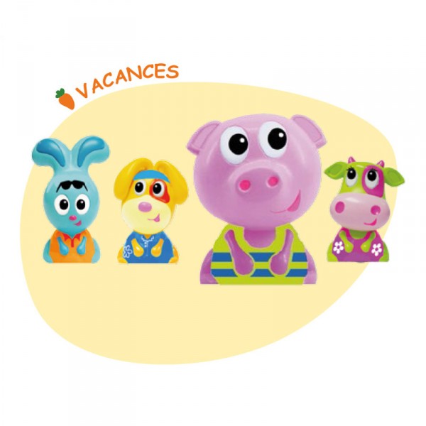 Figurines Jojo et ses amis : 4 figurines : Tropical - Ouaps-61098-4