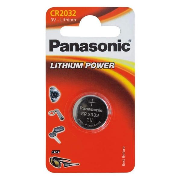 Panasonic Batterie Lithium CR2032 3V Blister (1-Pack) CR-2032EL/1B - CR-2032EL/1B