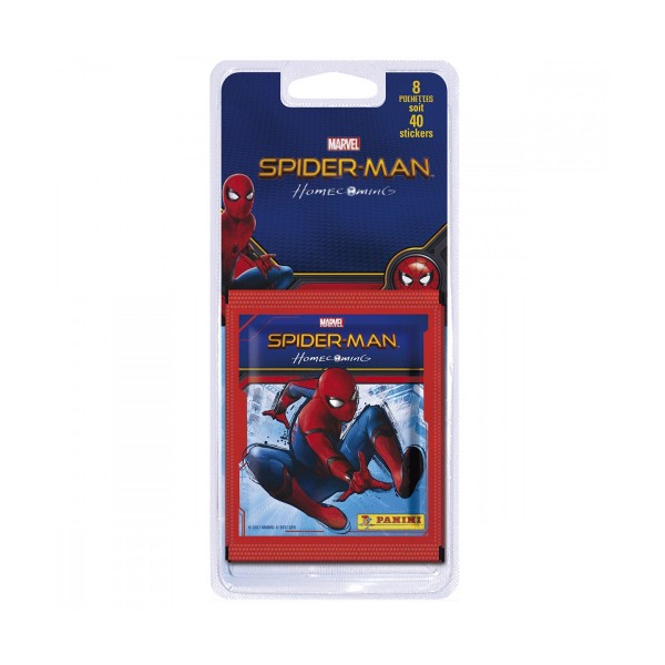 Cartes à collectionner Spiderman - Homecoming : Blister 8 pochettes - Panini-2316-038