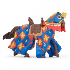 Blue fleur-de-lys horse figurine