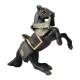Miniature Figurine Cheval cabré en armure noire