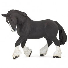 Figurine Cheval Shire : Etalon noir