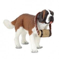 Figurine Chien : Saint-Bernard au tonneau