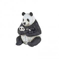 Figur: Sitzender Panda und sein Baby