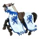 Miniature Figura caballo con dragón azul