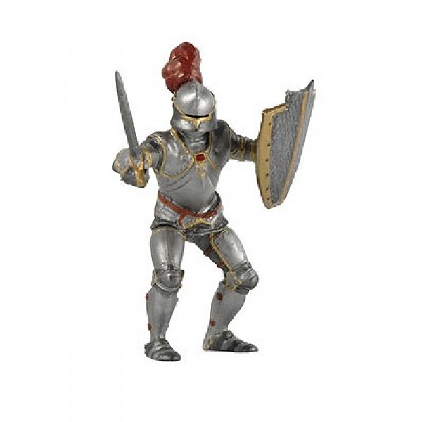 Figura de caballero con armadura roja. - Papo-39244