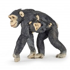 Figura de chimpancé y bebé.