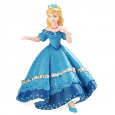 Figura de princesa azul en el baile.