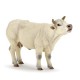 Miniature Figura de vaca Charolais mugiendo