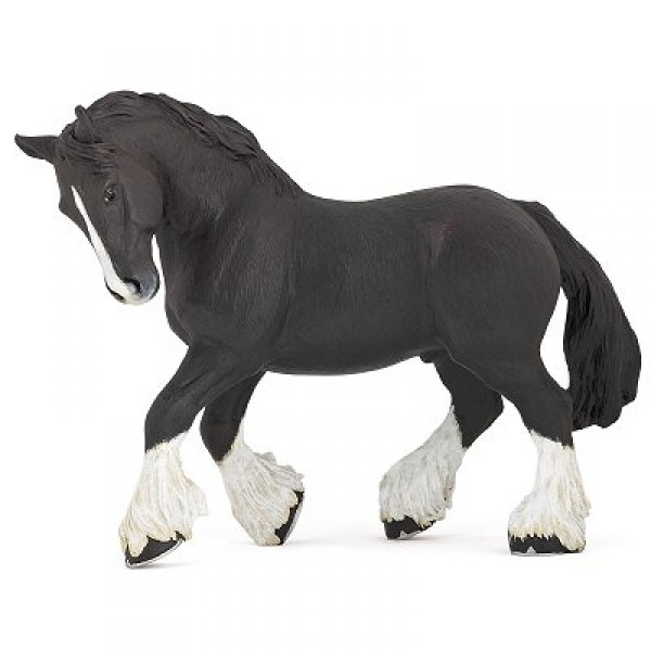 Figura del caballo Shire: Semental negro - Papo-51517