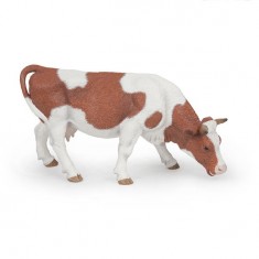 Figurilla de vaca Simmental pastando