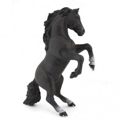 Figurine cheval cabré noir