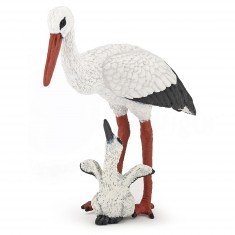 Figurine Cygogne et son bébé