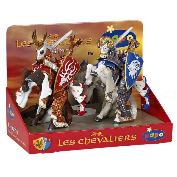 Figurines Chevaliers : Boîte présentoir 4 figurines : Maîtres des armes 2 - Papo-39751