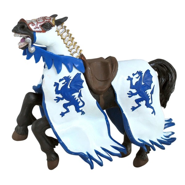 Horse with blue dragon figurine - Papo-39389