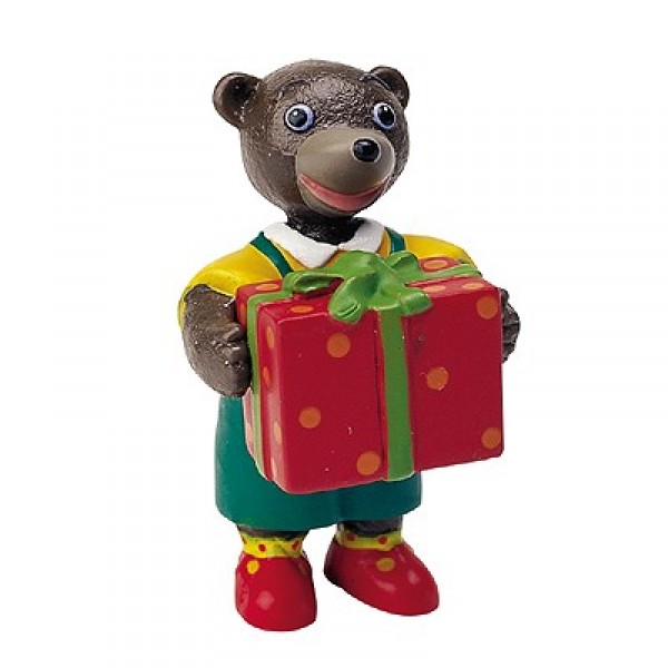 Figurine Petit ours brun au cadeau - Papo-30024