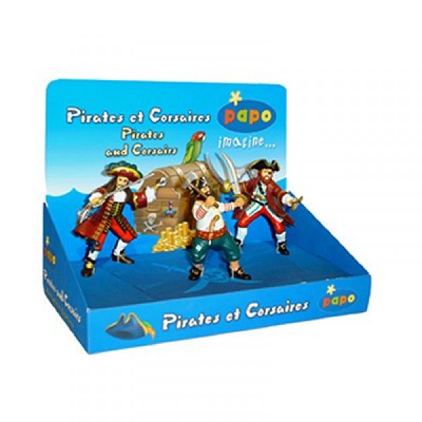 Figurine Pirates et corsairess Boîte présentoir 3 Figurines - Papo-39440