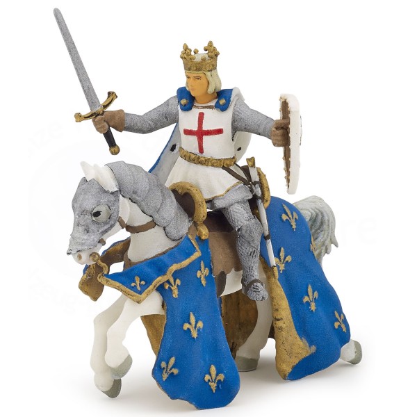 Saint-Louis-Figur und sein Pferd - Papo-39841