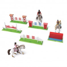 Set de competición de equitación para figuritas.