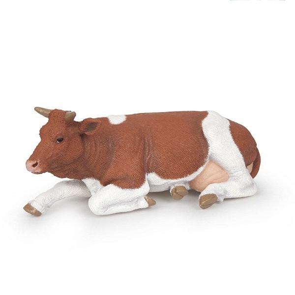 Figurine vache Simmental couchée - Papo-51151