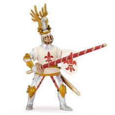 Weißer Ritter Fleur de Lys Figur