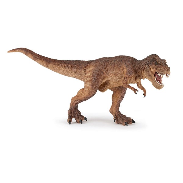 Figura de dinosaurio: T-rex marrón corriendo - Papo-55075