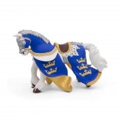 Figurine Cheval du roi Arthur bleu