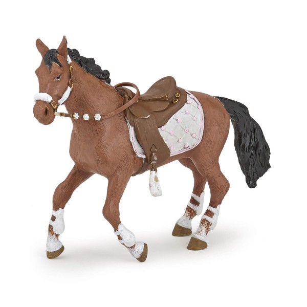 Figura de caballo del jinete de la moda invernal. - Papo-51553