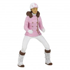 Figura de jinete de moda de invierno.