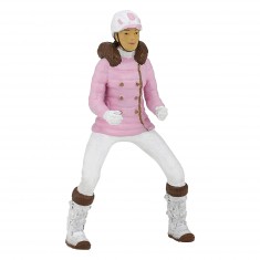 Winter fashion rider figurine