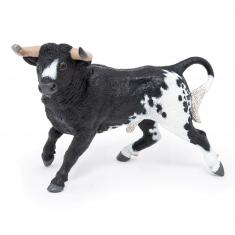 Black and white Spanish Bull figurine