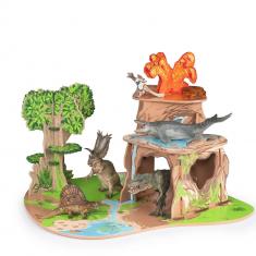 Wooden dinosaur land