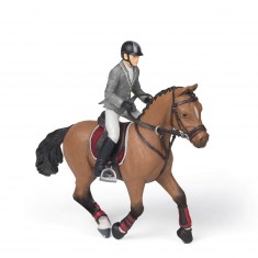 Show horse and rider figurine