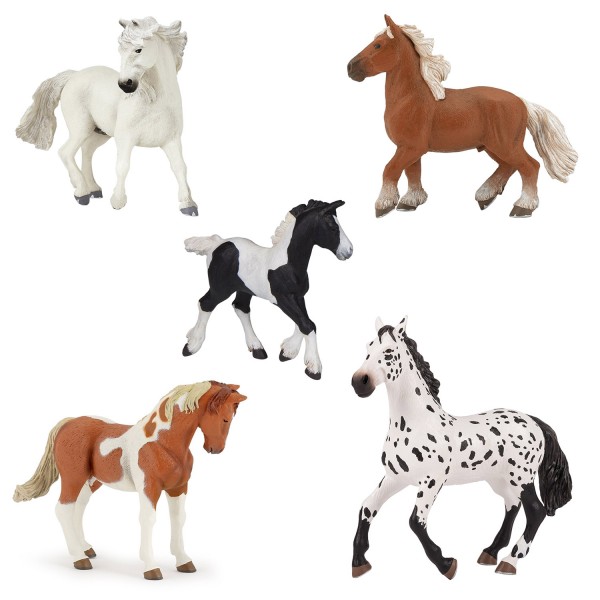 Kit Papo : Figurines chevaux rustiques et sauvages - KIT00052