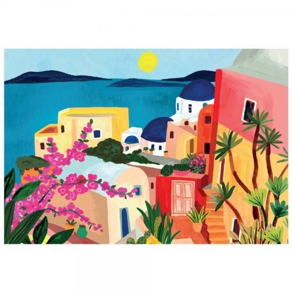 Mini-Puzzle mit 150 Teilen: Sonne von Santorin - PP001