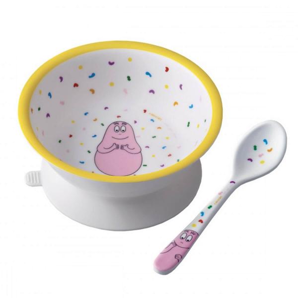 Cuenco ventosa Barbapapa con cuchara - Petitjour-BA702R