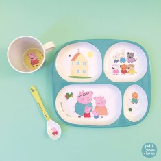 Plateau à 4 compartiments : Peppa Pig