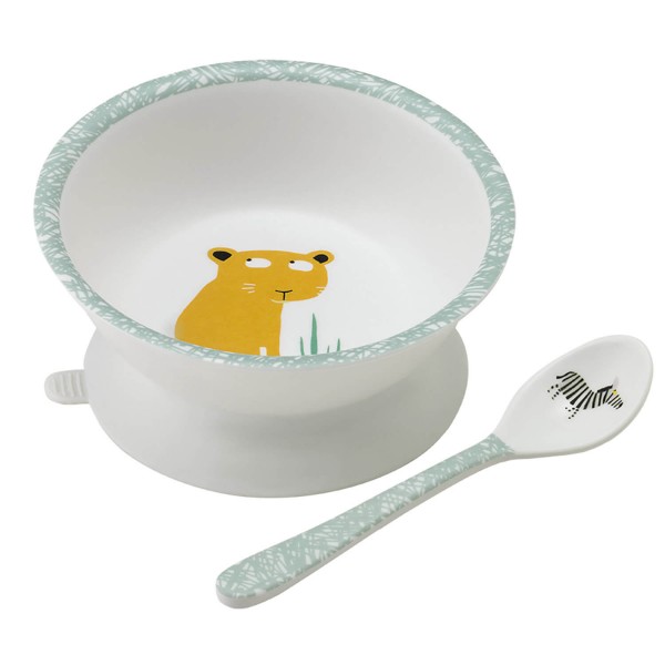 Suction bowl and spoon: The savannah - Petitjour-SA702N