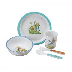 Blue Peter Rabbit tableware set: 5 pieces