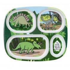 Tray with 4 compartments: Dinosaurs