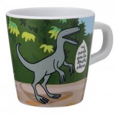 Taza pequeña: dinosaurios "No hables con la boca llena..."