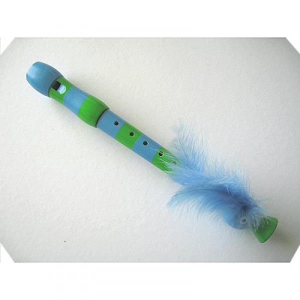 Oiseau de paradis Flûte : Bleue et verte - Petitjour-CC001-Bleu