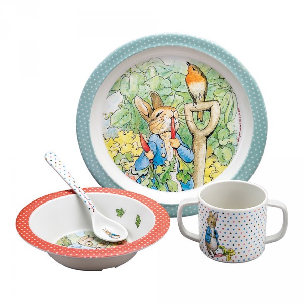 Coffret vaisselle 4 pièces : Peter Rabbit - Petitjour-BP901G