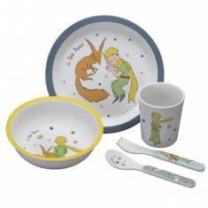 Coffret vaisselle Le Petit Prince : 5 pièces : Bleu