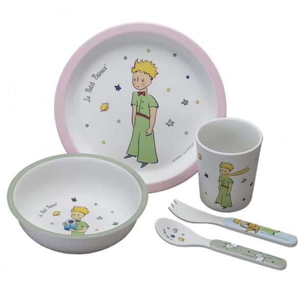 The Little Prince tableware set: 5 pieces: Pink - Petitjour-PP701RR