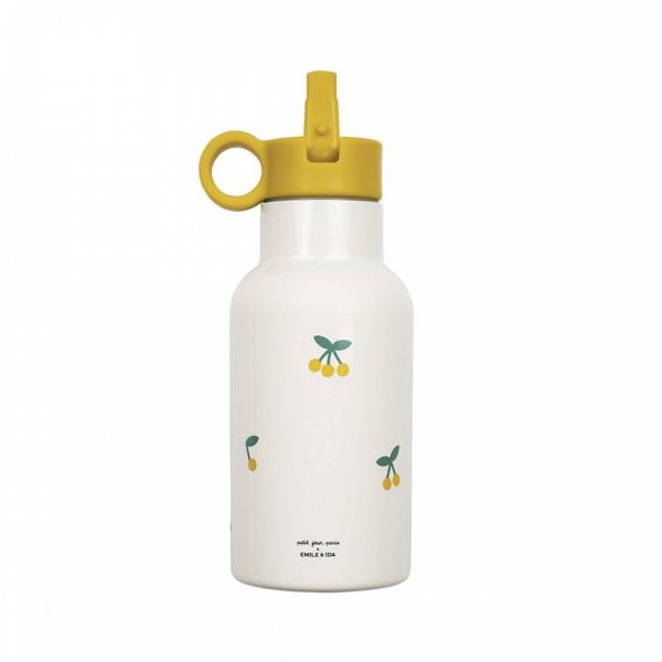 SMALL ISOTHERMAL BOTTLE: CHERRY ÉMILE & IDA (0.35L) - PetitJour- EA793R