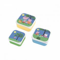 SET OF 3 LUNCH BOXES: PEPPA PIG