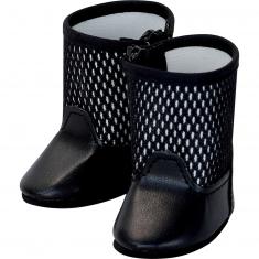 Black boots for doll size 39 to 48 cm