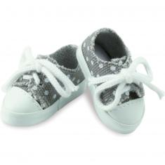 Accessory for 34 cm Minouche doll: Gray canvas shoes